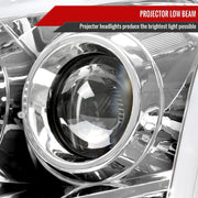 Spec-D 10-16 Cadillac Srx Led Bar Headlights Chrome Housing Clear Lens With Sequential Turn Signal And Breathing Light Effect - Uses Stock H11 Bulb 2LHP-SRX10-SQ-RS