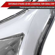 Spec-D 10-16 Cadillac Srx Led Bar Headlights Chrome Housing Clear Lens With Sequential Turn Signal And Breathing Light Effect - Uses Stock H11 Bulb 2LHP-SRX10-SQ-RS