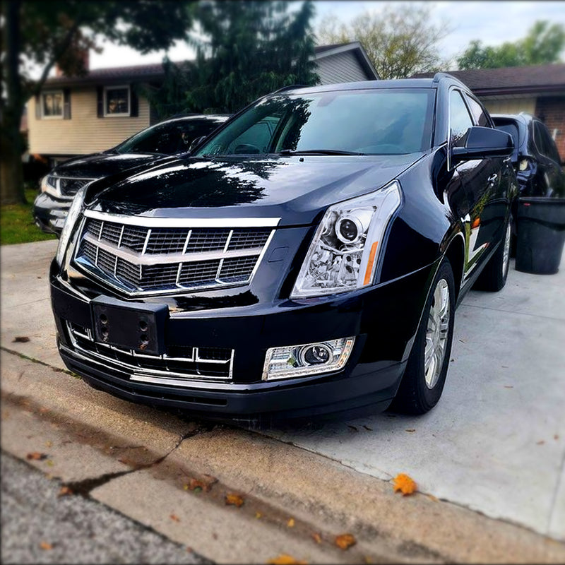 Spec-D 10-16 Cadillac Srx Led Bar Headlights Chrome Housing Clear Lens With Sequential Turn Signal And Breathing Light Effect - Uses Stock H11 Bulb 2LHP-SRX10-SQ-RS