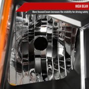 Spec-D 10-16 Cadillac Srx Oe Projector Headlights Black Housing Clear Lens With Amber Reflector - Uses Stock Bulbs - Halogen Models Only 2LHP-SRX10JM-RO