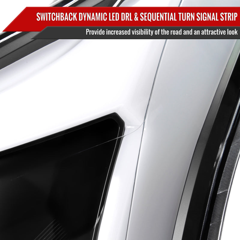 Spec-D 10-16 Cadillac Srx Led Bar Headlights Black Housing Clear Lens With Sequential Turn Signal And Breathing Light Effect - Uses Stock H11 Bulb 2LHP-SRX10JM-SQ-RS