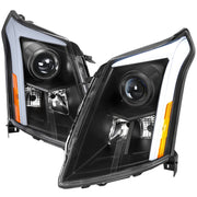 Spec-D 10-16 Cadillac Srx Led Bar Headlights Black Housing Clear Lens With Sequential Turn Signal And Breathing Light Effect - Uses Stock H11 Bulb 2LHP-SRX10JM-SQ-RS