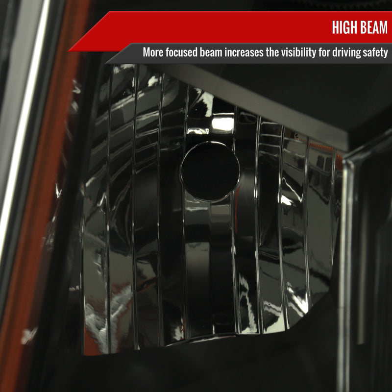 Spec-D 10-16 Cadillac Srx Oe Halogen Projector Headlights Black Housing Smoked Lens Amber Reflector - Uses Stock Bulbs 2LHP-SRX10SM-RO