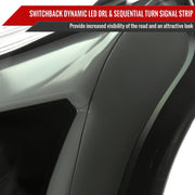 Spec-D 10-16 Cadillac Srx Led Bar Headlights Black Housing Smoked Lens With Sequential Turn Signal And Breathing Light Effect - Uses Stock H11 Bulb 2LHP-SRX10SM-SQ-RS