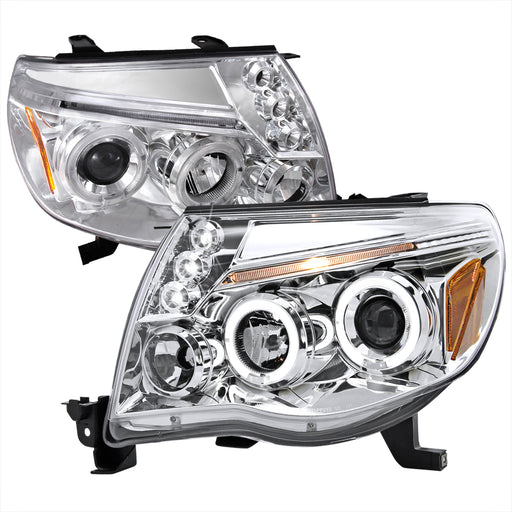 Spec-D 05-11 Toyota Tacoma Halo Led Projector Chrome 2LHP-TAC06-TM