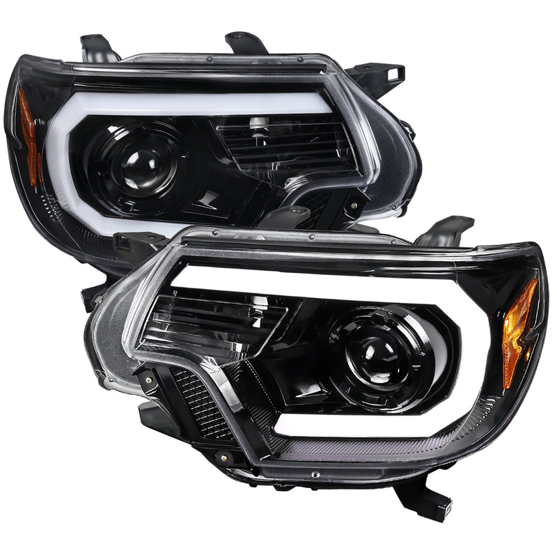 Spec-D 12-15 Toyota Tacoma Projector Headlights- Black 2LHP-TAC12BK-TM