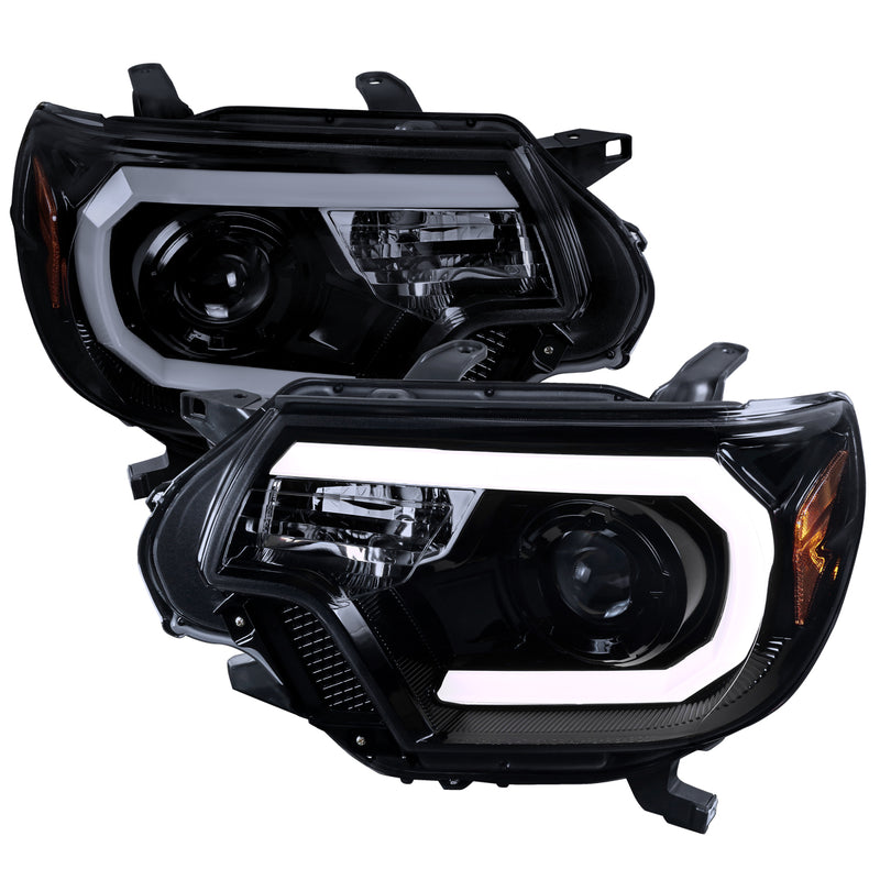 Spec-D 12-15 Toyota Tacoma Projector Headlights- Glossy Black 2LHP-TAC12G-TM