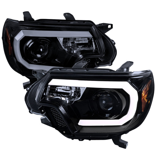 Spec-D 12-15 Toyota Tacoma Projector Headlights- Glossy Black 2LHP-TAC12G-TM