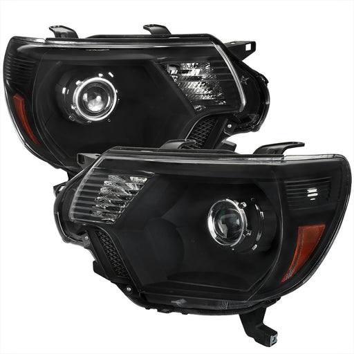 Spec-D 12-15 Toyota Tacoma  Retro Style Headlights Black 2LHP-TAC12JM-RS