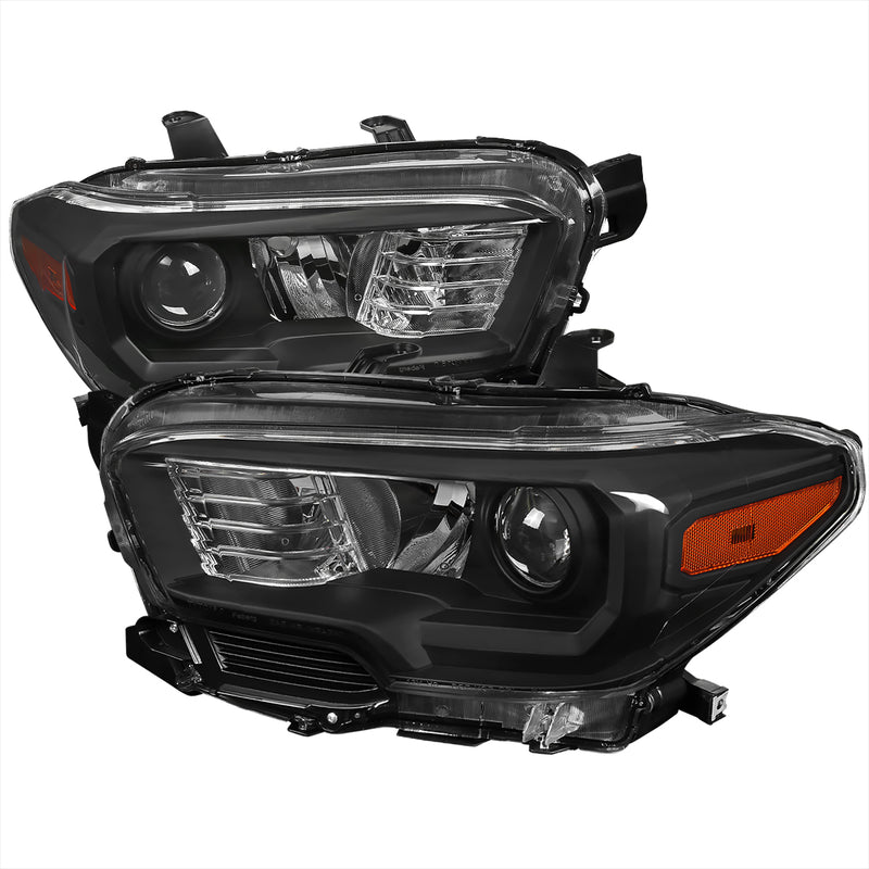 Spec-D 16-18 Toyota Tacoma Projector Headlights Black 2LHP-TAC16JM-GO