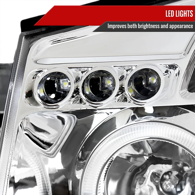 Spec-D 04-07 Nissan Armada Halo Led Projector Chrome 2LHP-TIT04-TM
