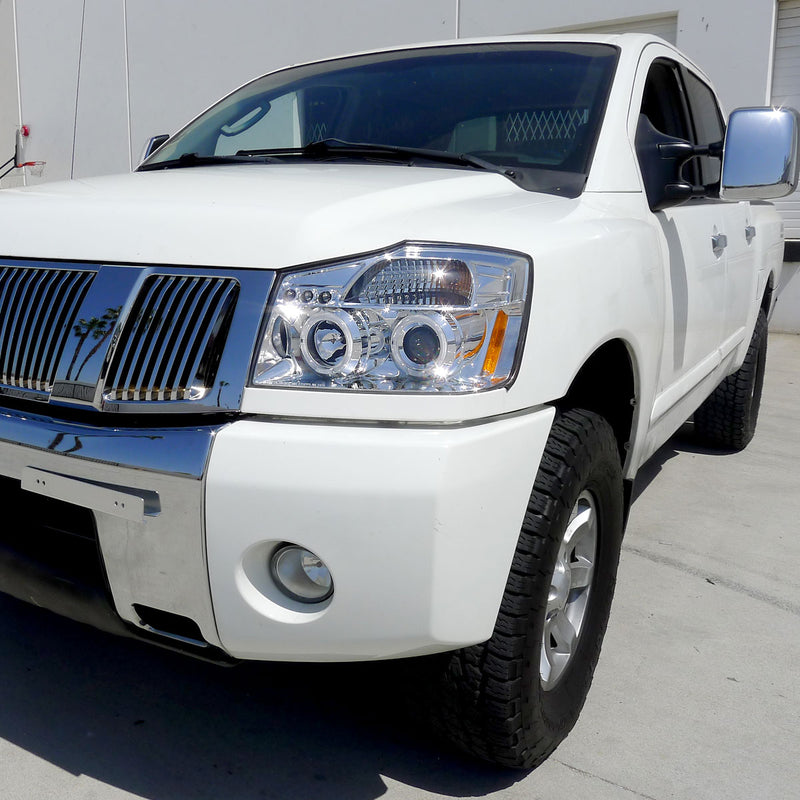 Spec-D 04-07 Nissan Armada Halo Led Projector Chrome 2LHP-TIT04-TM