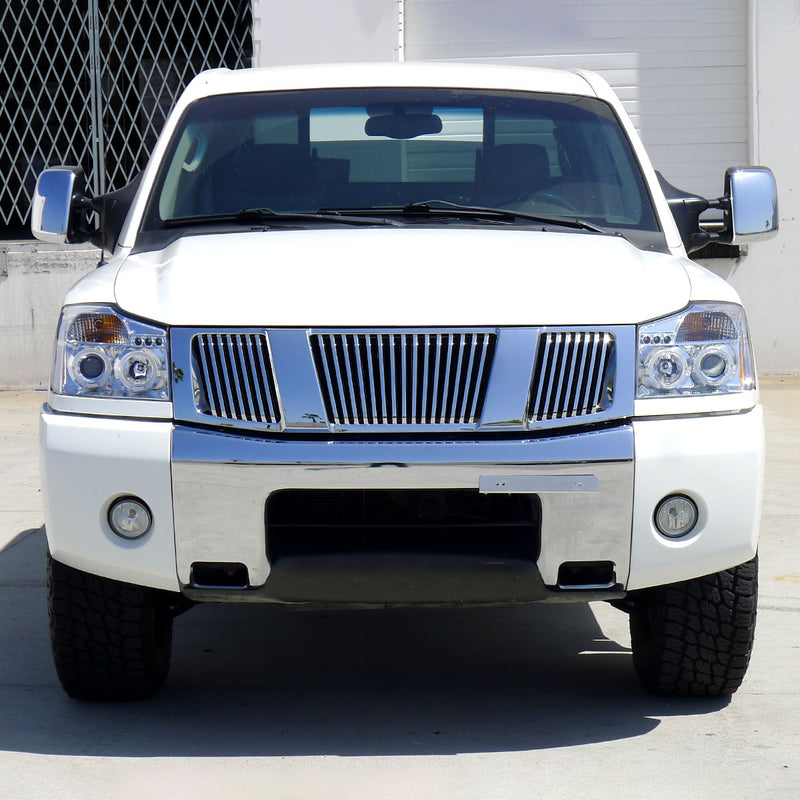 Spec-D 04-07 Nissan Titan Halo Led Projector Chrome 2LHP-TIT04-TM