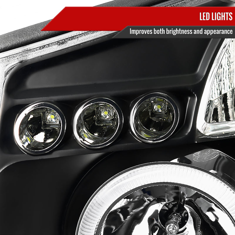 Spec-D 04-07 Nissan Armada Halo Led Projector Black 2LHP-TIT04JM-TM