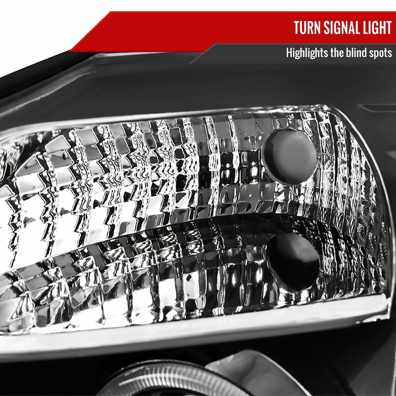 Spec-D 04-07 Nissan Armada Halo Led Projector Black 2LHP-TIT04JM-TM