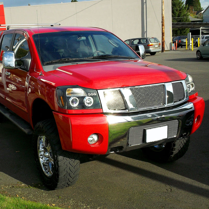Spec-D 04-07 Nissan Titan Halo Led Projector Black 2LHP-TIT04JM-TM