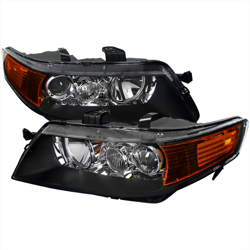 Spec-D 04-05 Acura Tsx Projector Headlights Black 2LHP-TSX04JM-RS
