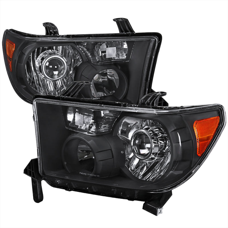 Spec-D 07-13 Toyota  Tundra Retrofit Projector Headlights - Black 2LHP-TUN07JM-RS