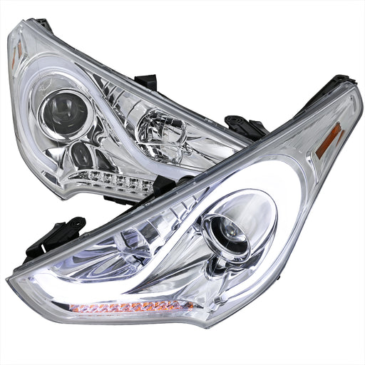 Spec-D 12-15 Hyundai Veloster Projector Headlight Chrome 2LHP-VEL12-TM