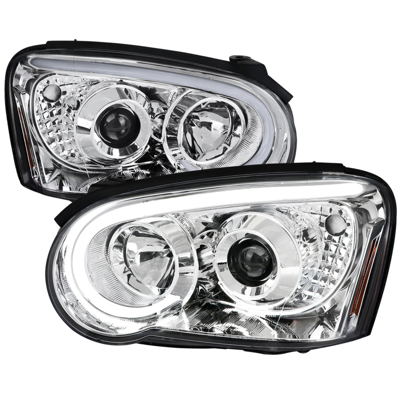 Spec-D 04-05 Subaru Impreza Projector Headlights- Clear Lens Chrome Housing 2LHP-WRX05-G2-TM