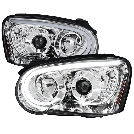 Spec-D 04-05 Subaru Impreza Projector Headlights- Clear Lens Chrome Housing 2LHP-WRX05-G2-TM