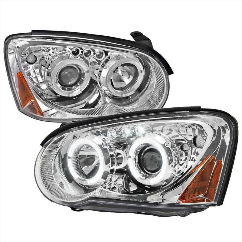 Spec-D 04-05 Subaru Impreza Halo Led Projector Chrome 2LHP-WRX05-TM