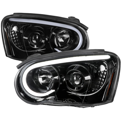 Spec-D 04-05 Subaru Impreza Projector Headlights- Clear Lens Glossy Black Housing 2LHP-WRX05BK-G2-TM