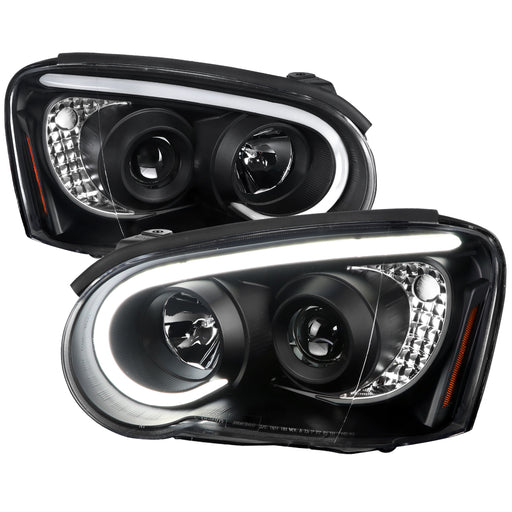 Spec-D 04-05 Subaru Impreza Projector Headlights- Clear Lens  Black Housing 2LHP-WRX05JM-G2-TM