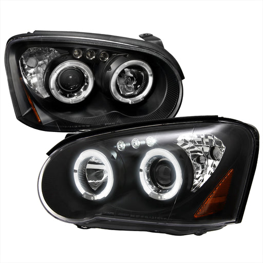 Spec-D 04-05 Subaru Impreza Halo Led Projector Black 2LHP-WRX05JM-TM