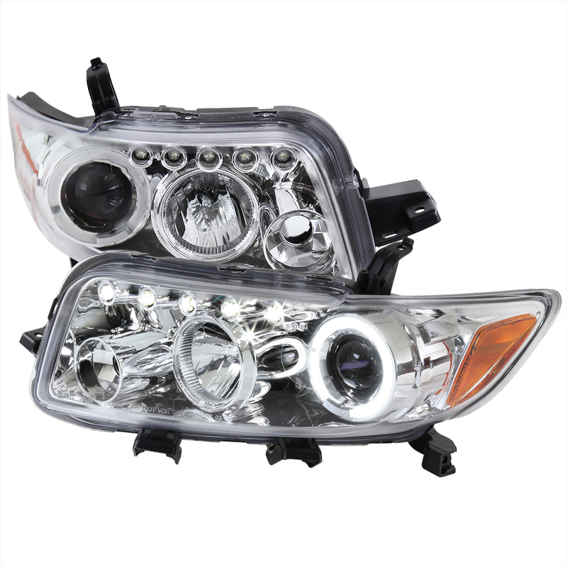 Spec-D 08-10 Scion Xb R8 Style Halo Led Projector Chrome 2LHP-XB08-TM