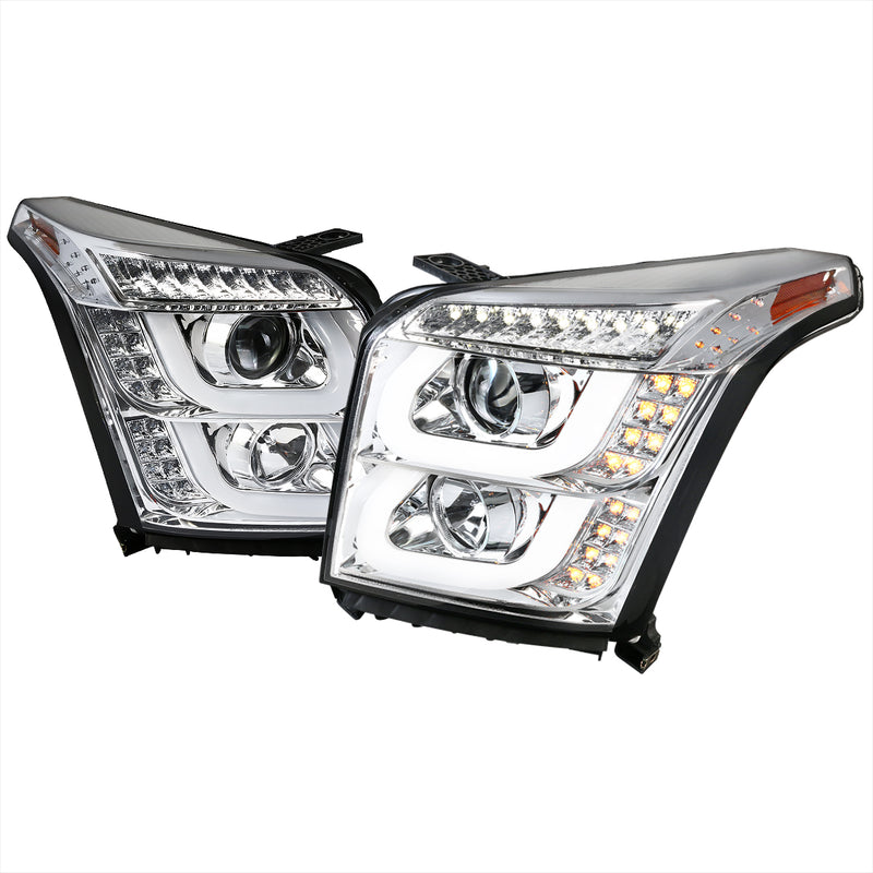 Spec-D 15-18 Gmc Yukon Projector Headlights - Chrome 2LHP-YUK15-TM