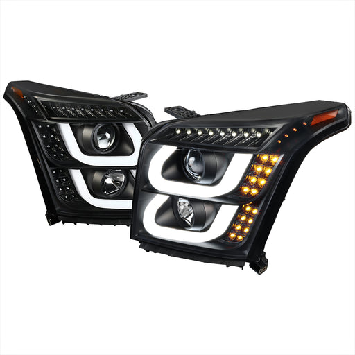 Spec-D 15-18 Gmc Yukon  Projector Headlights Black 2LHP-YUK15JM-TM