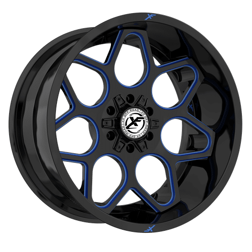 XF OFFROAD XF-233 Gloss Black Milled Blue