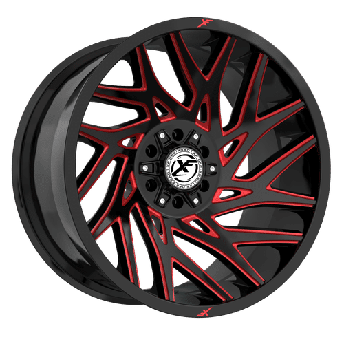 XF OFFROAD XF-229 Gloss Black Milled Red