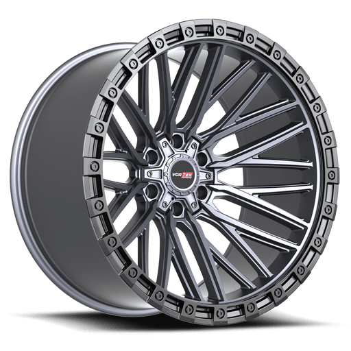 VORTEK VRT-608 Matte Titanium Black Bead Ring