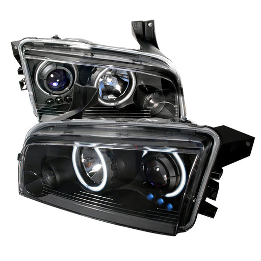 Spec-D 05-10 Dodge Charger Ccfl Halo Projector Headlights Black 3LHP-CHG05JM-KS