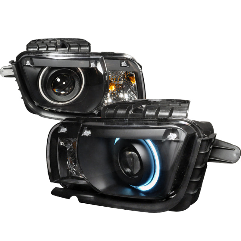 Spec-D 10-11 Chevrolet Camaro Ccfl Halo Projector Headlights Black 3LHP-CMR10JM-KS