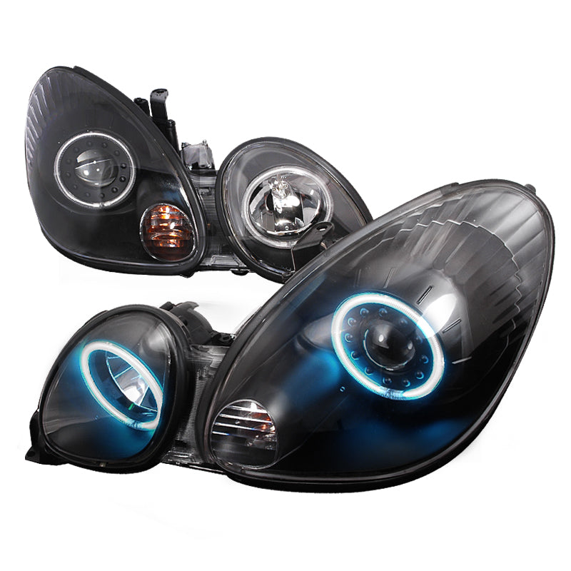 Spec-D 98-05 Lexus Gs300 Ccfl Halo Projector Headlights Black 3LHP-GS30098JM-KS