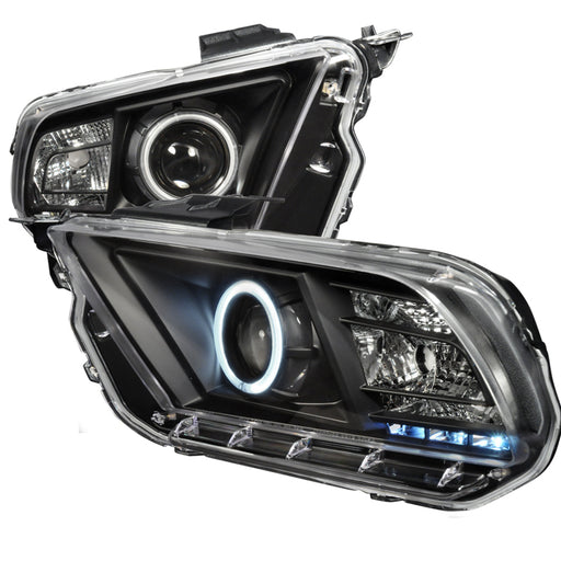Spec-D 10-Up Ford Mustang Ccfl Halo Projector Headlights Black 3LHP-MST10JM-KS