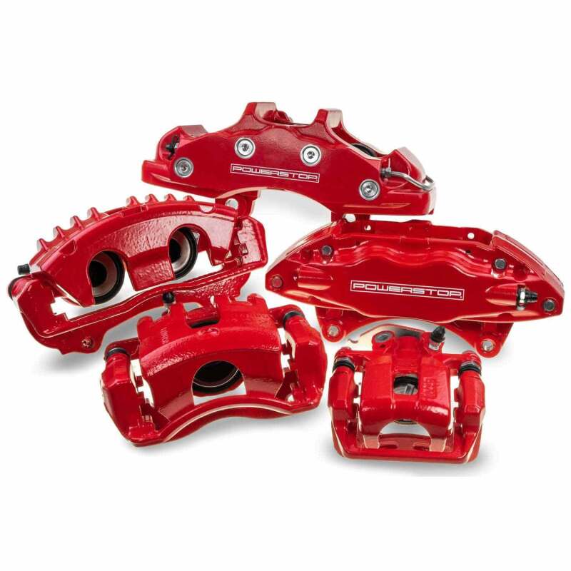 Étriers rouges arrière Power Stop pour Lexus IS300 01-05 sans supports - Paire