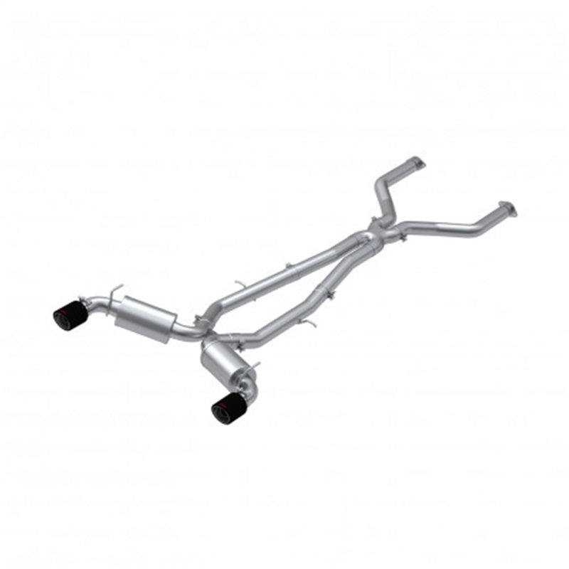 MBRP 17-19 Infiniti Q60 3.0L RWD/AWD Cat Back double arrière avec embouts en fibre de carbone