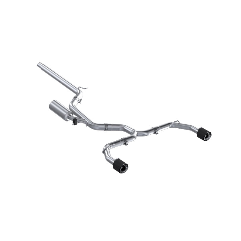 MBRP 2022 VW Golf GTI MK8 T304 SS Échappement Cat-Back 3 pouces 2,5 pouces Double Split arrière avec embouts en fibre de carbone