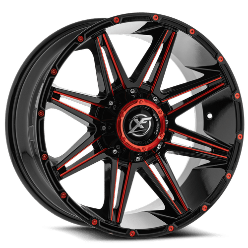 XF OFFROAD XF-220 Gloss Black Red Milling