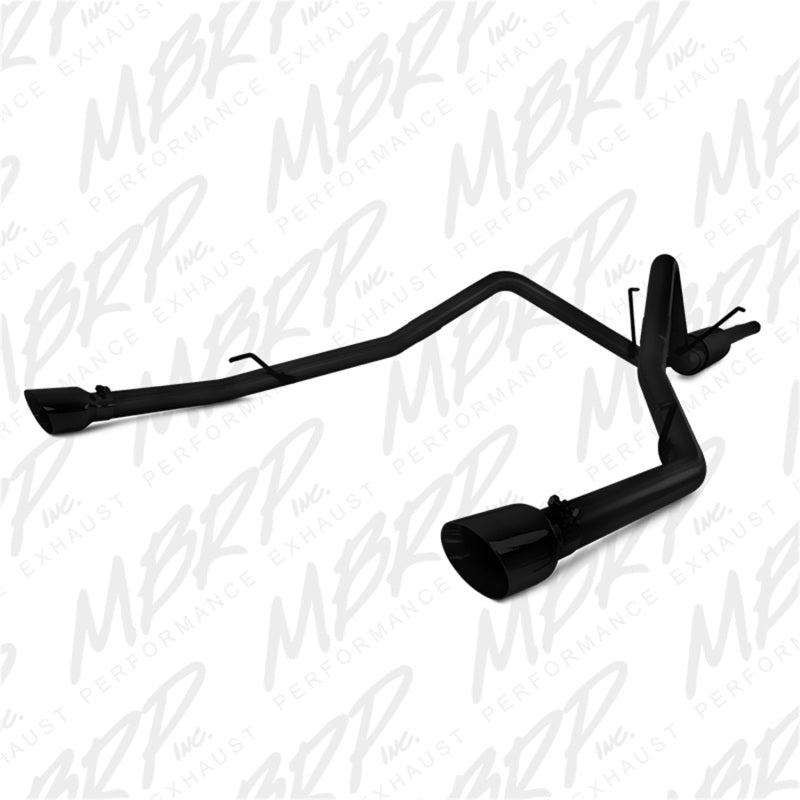 MBRP 09-14 Dodge Ram 1500 5.7L Cat-Back Dual Split arrière (à travers le pare-chocs d'origine) AL - Noir