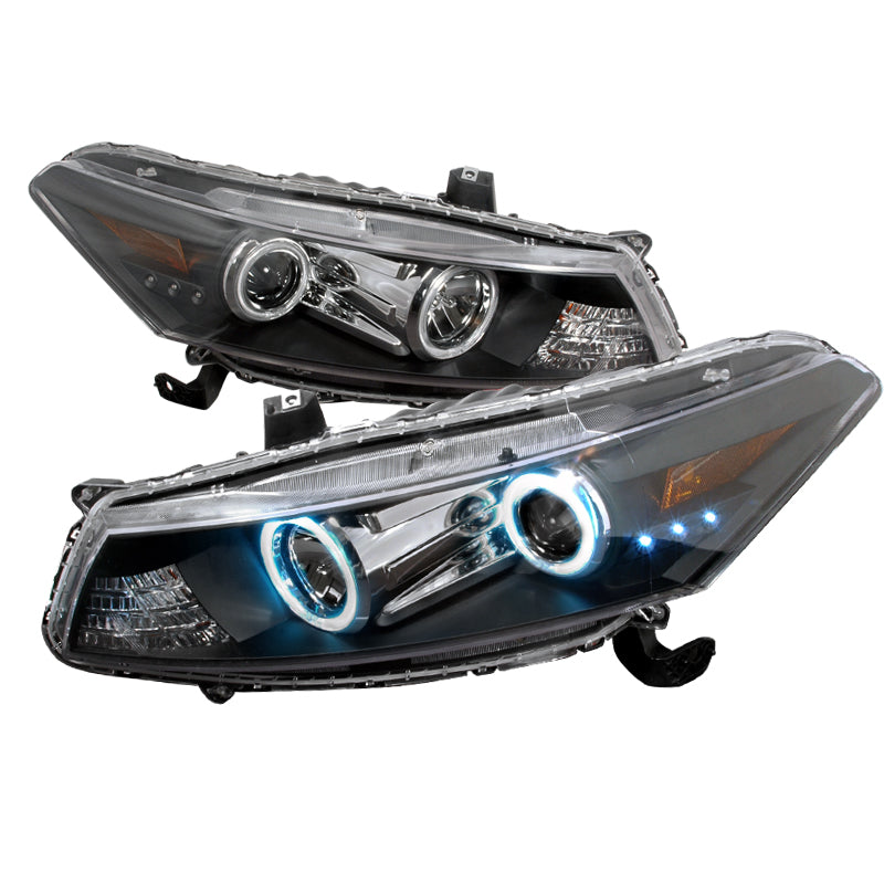 Spec-D 08-09 Honda Accord Ccfl Halo Projector Headlights Black 4LHP-ACD082JM-KS