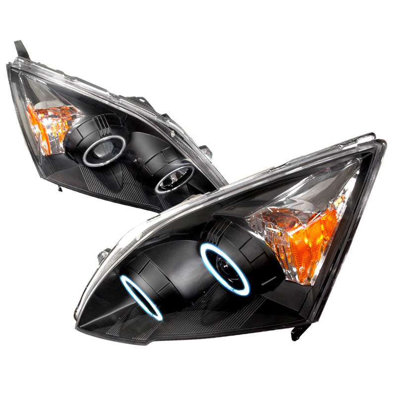 Spec-D 07-08 Honda Crv Ccfl Halo Projector Headlights Black 4LHP-CRV07JM-KS