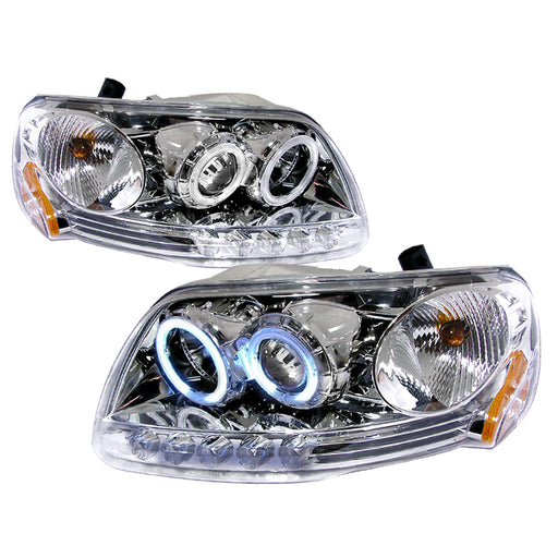 Spec-D 97-03 Ford F150 Ccfl Halo Projector Headlights Chrome 4LHP-F150971PC-KS