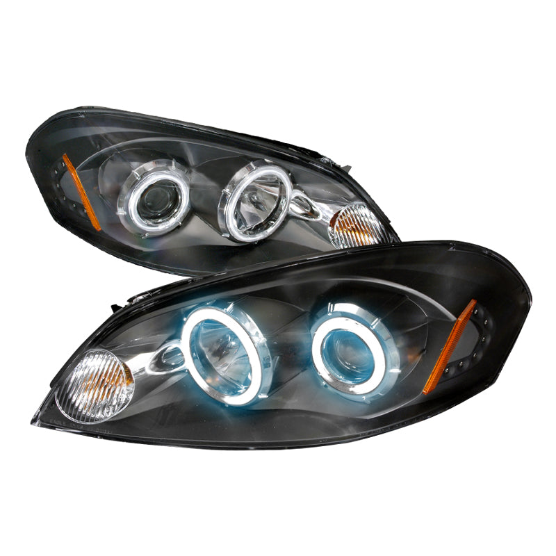 Spec-D 06-08 Chevrolet Impala Ccfl Halo Projector Headlights Black 4LHP-IPA06JM-KS