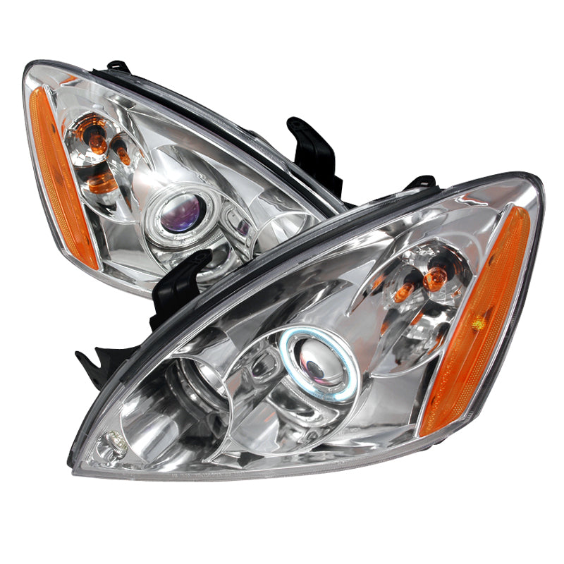 Spec-D 04-06 Mitsubishi Lancer Ccfl Halo Projector Headlights Chrome 4LHP-LAN03H-KS