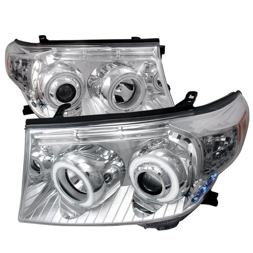 Spec-D 08-Up Toyota Land Crusier Ccfl Halo Projector Headlights Chrome 4LHP-LCR08-KS